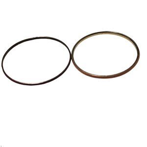 Retro Purple Orange Thin Metal Bangle Bracelets Set Of 2 Boho Fashion Jewelry